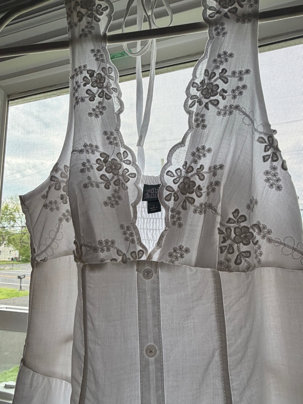Wild Fable White Lace Embroidered Maxi Sundress - NWOT size S - Picture 6 of 8